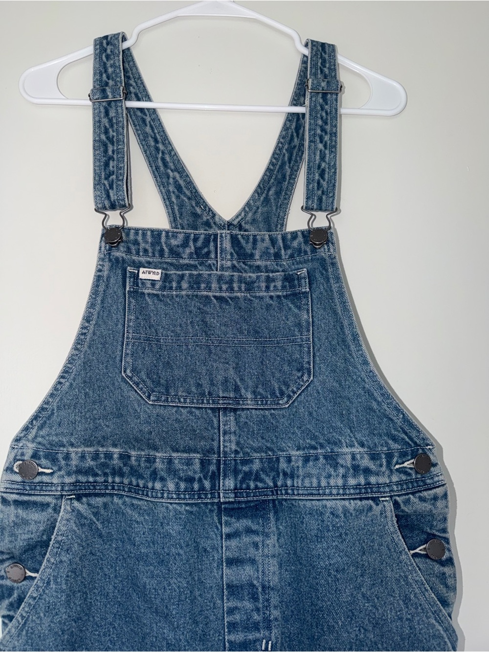 ATWYLD Outlier Vintage Indigo Denim Overalls Size Small Utility Carpenter - Picture 2 of 11